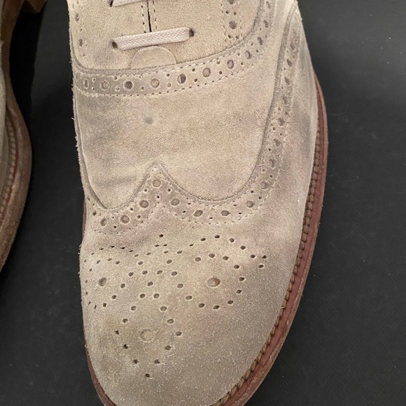 TOD’S Men’s Tan Suede Brogue Shoes Sz 10 - Picture 3 of 9